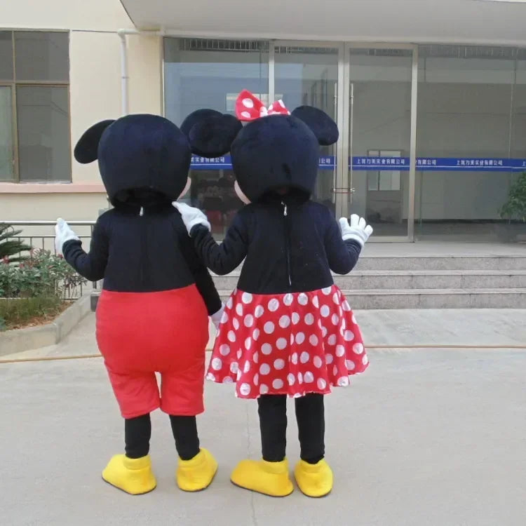 Cosplay Mouse Boy Mickey and Mouse Girl Minnie  Cartoon character costume Mascot Advertising Costume Party Animal carnival toy