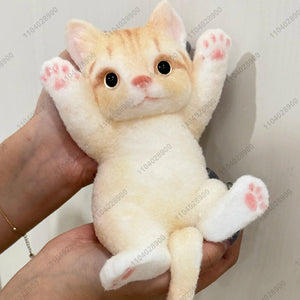 Super Big Kitty Cat Taba Squishy Silicone Fuzzy Kitten